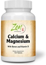Zen Supplements - Hi Potency Calcium & Magneesium koos D3 & Booriga täiustatud imendumiseks, toetab luu tervist ja luutihedust 100-Tabs
