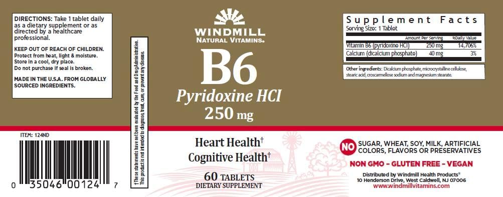 Pakendis 3 WM VITAMIN B- 6 250MG 60 PT3504600124 [ Tervis ja ilu]