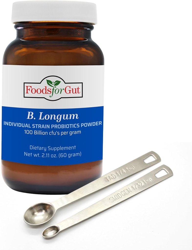 Bifidobacterium Longum probiootiline pulber 100 miljardit cfu's | Valmistatud USA-s | Ei lisaaineid | Otse tootjalt | Kolmanda osapoole säilitamine puudub | Immuunsüsteemi tugi | B. Longum | 60 grammi (2,11 Oz)