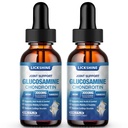 2 Pakend Glükosamiin Kondroitiin MSM Vedelad tilgad - ekstra tugevusega ühine tugilisa täiskasvanutele Quercetin Boswelia, Bromelain, hüaluroonhape, antioksüdantne immuuntoetus (4 Fl oz)