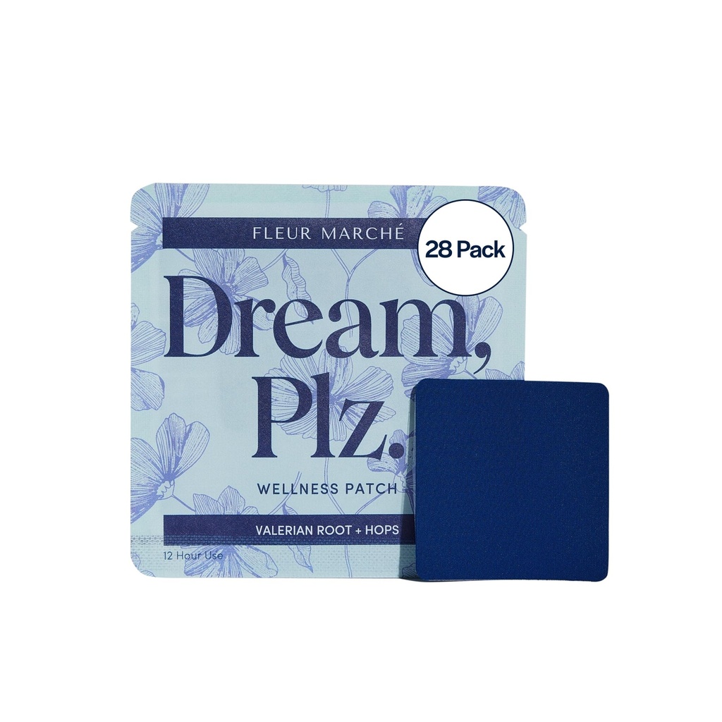 Fleur Marche Dream, Plz Botanical Sleep Patch - Better ZZZ koos Valerian Juur, L-Theanine, Lavendel Oil & Hops - Natural Sedative - väga biosaadav - 28 Patches