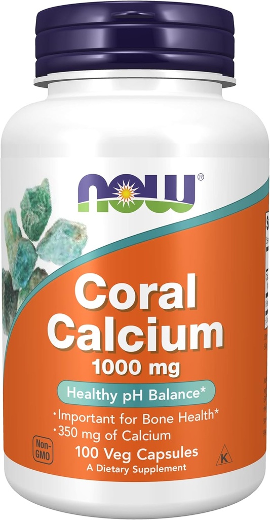 NOW Coral Calcium 1000mg, 100 kapslit (pakk 2)