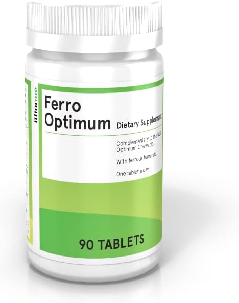 FitForMe bariaatrilised multivitamiinid Raualisand pärast mao varrukat - üks päev Ferro Optimum tablett - 90-päevane raudse raua pakkumine (raudse võimendaja optimaalse närimise jaoks)