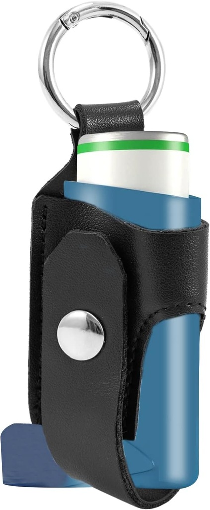 Astma inhalaatori hoidja PU Nahk Reisi käepärane hoidja, kerge kaasaskantav astma inhalaator täiskasvanutele ja lastele (Inhalaator ei hõlma)
