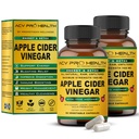2-Pack ACV Pro Õunasiidri äädikakapslid on sertifitseeritud orgaaniliselt ema ACV pillidega Detox Cleanse Acid Refluks Relief Support Supplement Ginger Root Cayenne piparpulber