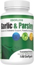 Lõhnatu küüslauk ja peterselli softgels poolt GL Toitumine | All-Natural Detox, mis suurendab immuunsust ja ainevahetust, toetab südame tervist ja kolesterooli tase 100: 1 ekstrakt | 100 Count