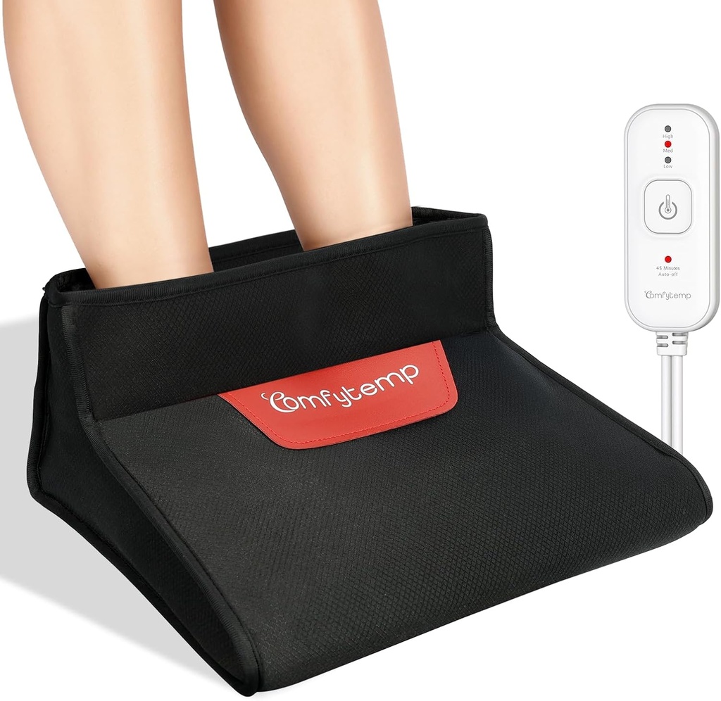 Comfytemp elektriküttega jalasoojendaja meestele ja naistele, 3D jalakütte padi külmade jalgade pahkluude leevendamiseks, kuivad soojusjalad Sanua all Desk 45Auto suletud 3 soojust, Office Home Winter