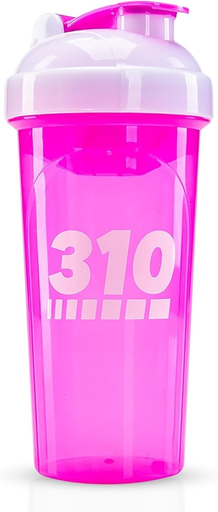 310 Toitumisvalgu raputaja pudel - vastupidav Blender pudeli raputaja toidu asendaja valgupulbrid, limonaadisegu ja enne treeningut - BPA-vaba ja nõudepesumasina ohutu mikser Cup - roosa