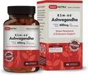 DailyNutra KSM-66 Ashwagandha 600mg orgaaniline juureekstrakt - suure tugevusega lisand 5% koos anoliididega | leevendab väsimust, toetab lõdvestumist, fookust, energiat ja lihaste kasvu (90 kapslit)