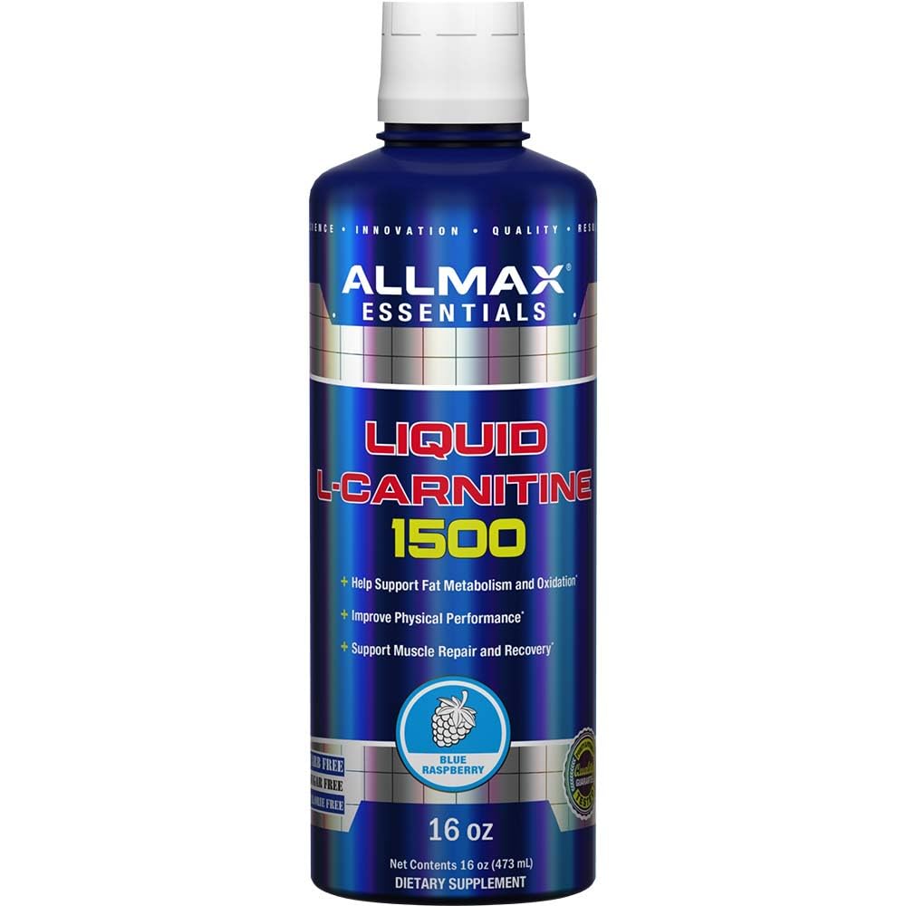 ALLMAX Nutrition Vedel L-karnitiin 1500, sinine vaarika, 16 oz (473 ml)
