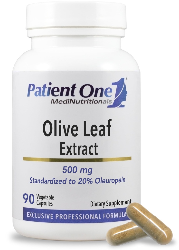 Üks patsient oliivilehe ekstrakt 500 mg | Immuunsuse ja südame tervise toetamiseks * | Standardiseeritud 20% oleuropeiinile | 90 kapslit