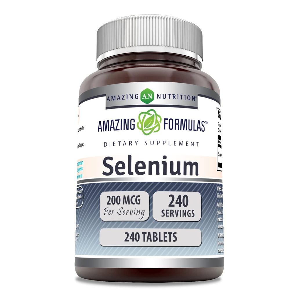 Amazing Formulas Selenium 200 Mcg | Tabletid Supplement | Non-GMO | Gluteenivaba | Made in USA (1 Pack | 240 Count)