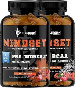 Mindset Dietary Supplement Gummies for Energy and Performance | Naturally Maitsestatud | Vegan ja gluteenivaba | Multi-vitamiinid (Combo Pack)