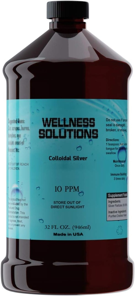 Kolloidhõbe - Wellness Solutions - Vegan - Gluteenivaba 32 fl. oz