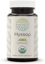 HerbEra Hyssop USDA Organic 60 Capsules | Natural Herbal Supplement | Certified Organic Vegetarian Capsules and Organic Hyssop (Hyssopus officinalis) Kuivatatud ürdi (60 kapslit)