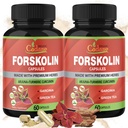 Cadane 2 pakendid Forskoliini toidulisandid Kapslid & Kurkum, Arjuna, Garcinia cambogia, Roheline tee - maksimaalne tugevus Coleus Forskohlii ekstrakt - immuunsüsteemi toetamine - 4 kuud pakkumine