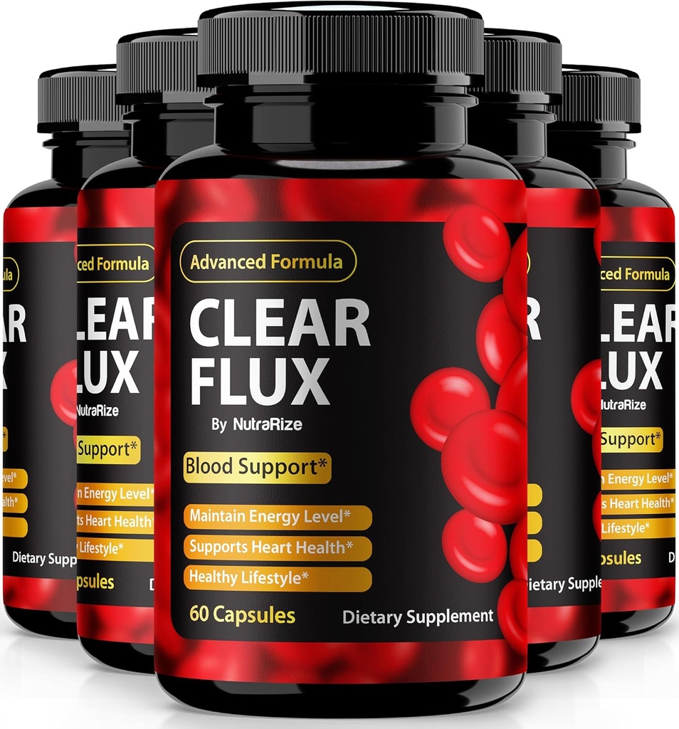 (5 Pack) Selge Flux pillid, ametlikud ClearFlux kapslid, All-Natural Support, Premium Support säilitada stabiilne tase ja tervislik ringlus, Natural Clear Flux Health Review (300 kapslit)