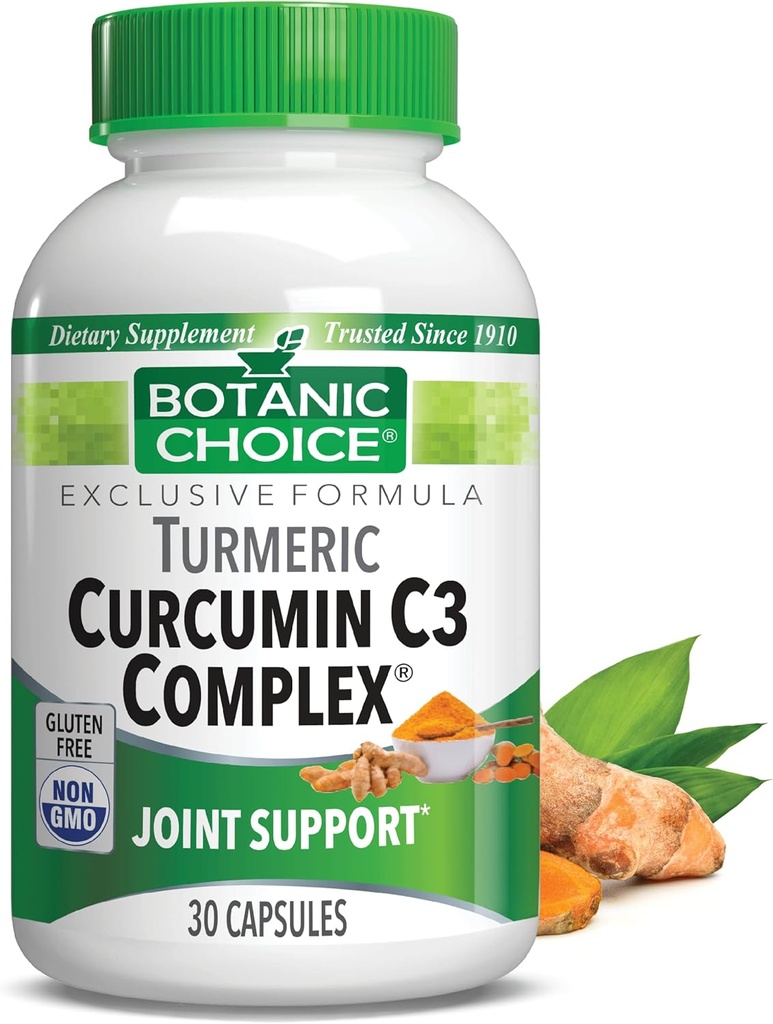 Botaaniline valik Curcumin C3 kompleks bioperiiniga - täiskasvanute päevane täiendus - 30 pilli