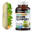 BIO KRAUTER Brain Support Supplement - 100 Count - 1300 mg segu Ashwagandha, Panax ženšenn ja Ginkgo Biloba - Vegan, No Fillers
