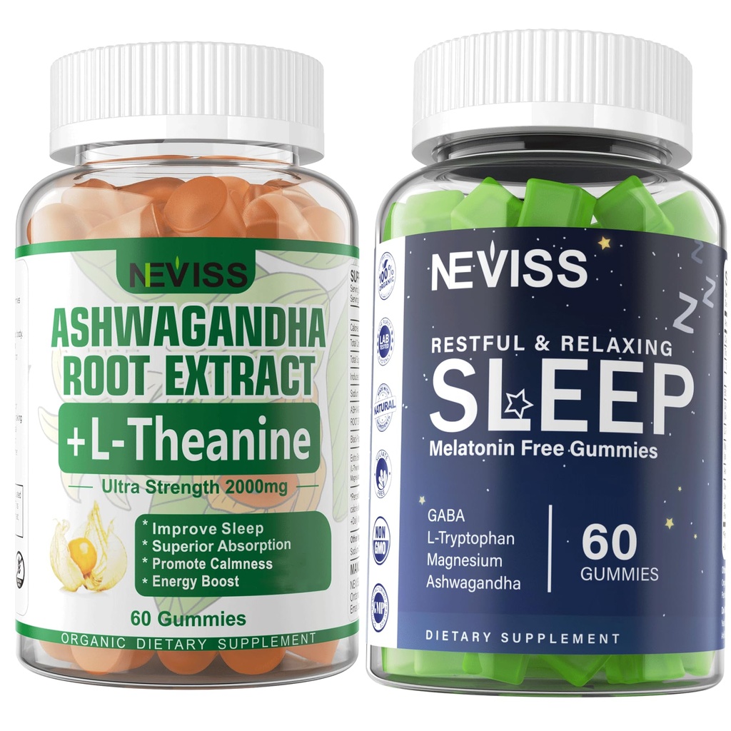 NEVISS Melatoniinivabad unekummid + Ashwagandha Gummies 2000mg