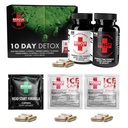 Rescue Detox 10 Day Permanent Detox Kit - 132ct kapslid | Täielik keha puhastamine Boonus Instant ICE kapslitega