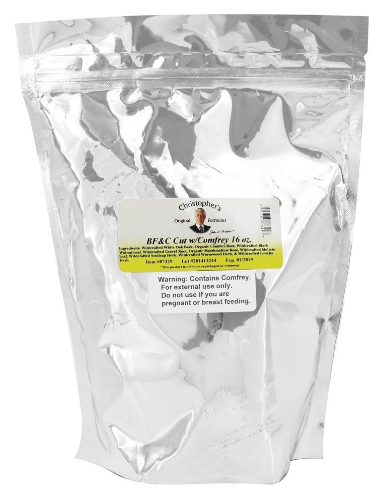 Christopheri originaalvalemid BF&C Lõika Comfrey, 16 oz - Taimne toetus luudele, lihale ja kõhredele