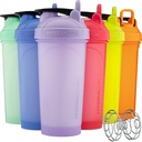 Hüdra Cup ProFlow Shaker pudelid 6-pakiline (28oz) | Protein Shaker Cups viskipalliga, Leak-Proof Lid, Hidden Carry Handle | BPA-Vaba jõusaali mikser valgupulbrile, segamislisandid, Pastel Värvid