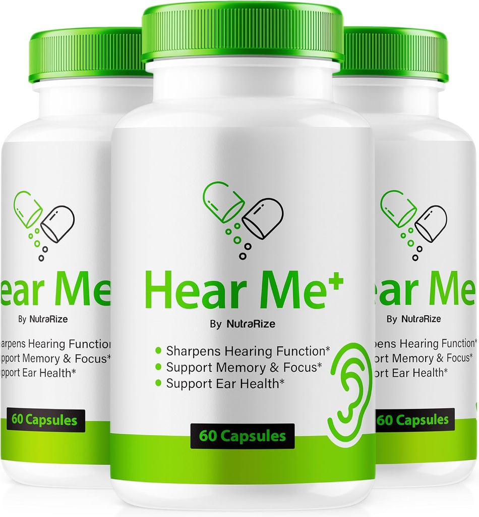 (3 Pack) Kuula mind + kapslid, Ametlik HearMe + pillid, Hear Me Plus Ear Formula for A Healthy Hearing, Premium HearMe Plus Ear Health, Natural Ear Cleaner Support, Hear Me + Review (180 kapslit)
