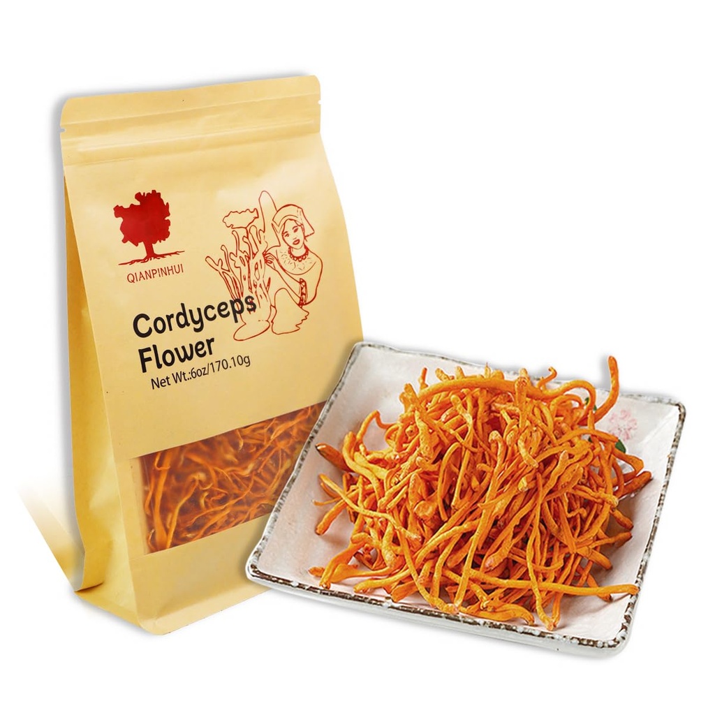 QIANPINHUI Cordyceps Lill Kuivatatud Cordyceps Seene 6oz - Aitab Vähendada Väsimust, Suurendada Energiat Supp / Küpsetamine / Jahutamine / Tee Tegemine