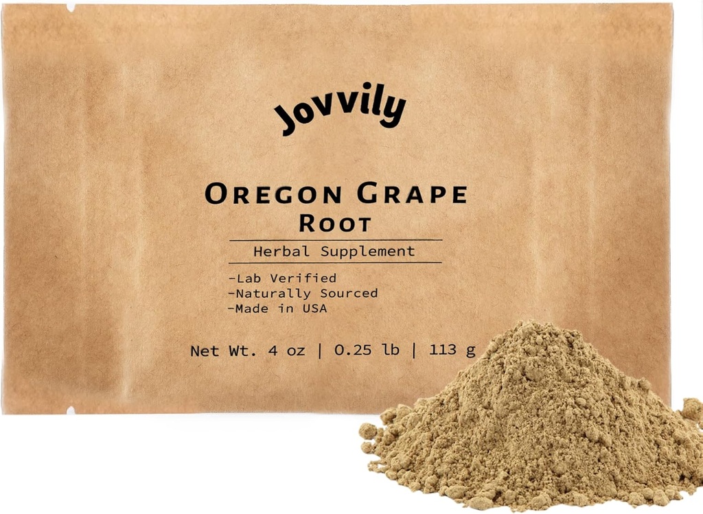 Oregoni viinamarjajuure pulber - 4 oz - ühe koostisosa, taimsed toidulisandid