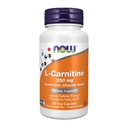 NOW Toidulisandid, L-karnitiin 250 mg, puhas vorm, aminohape, Fitness Support *, 60 Veg kapslit