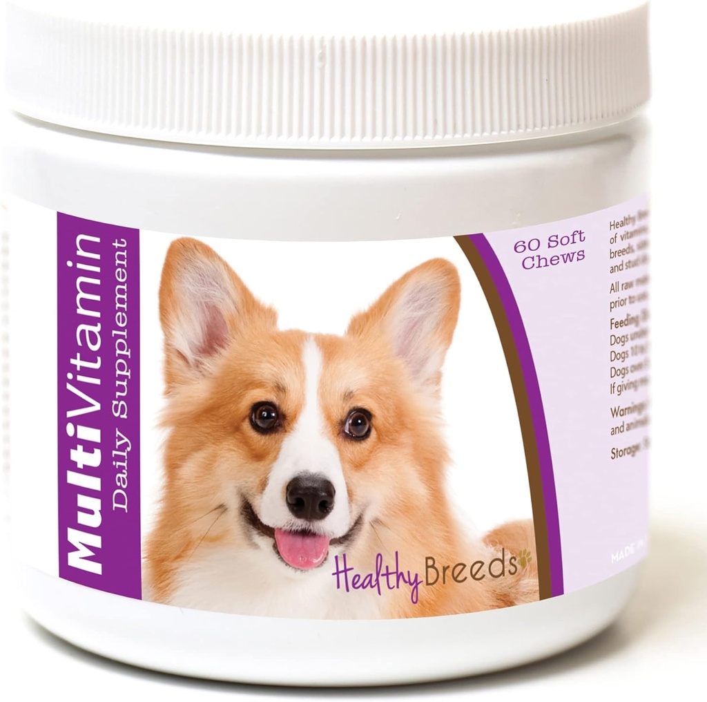 Terved tõud Pembroke Welsh Corgi Multi-Vitamiin Pehmed närid 60 Count