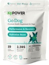 K9 Power Go Dog Hydration & Performance Drink Mix 1 lb - Active Dog Supplement lihaste funktsiooni, vastupidavus, taastamine koos elektrolüütide tugi