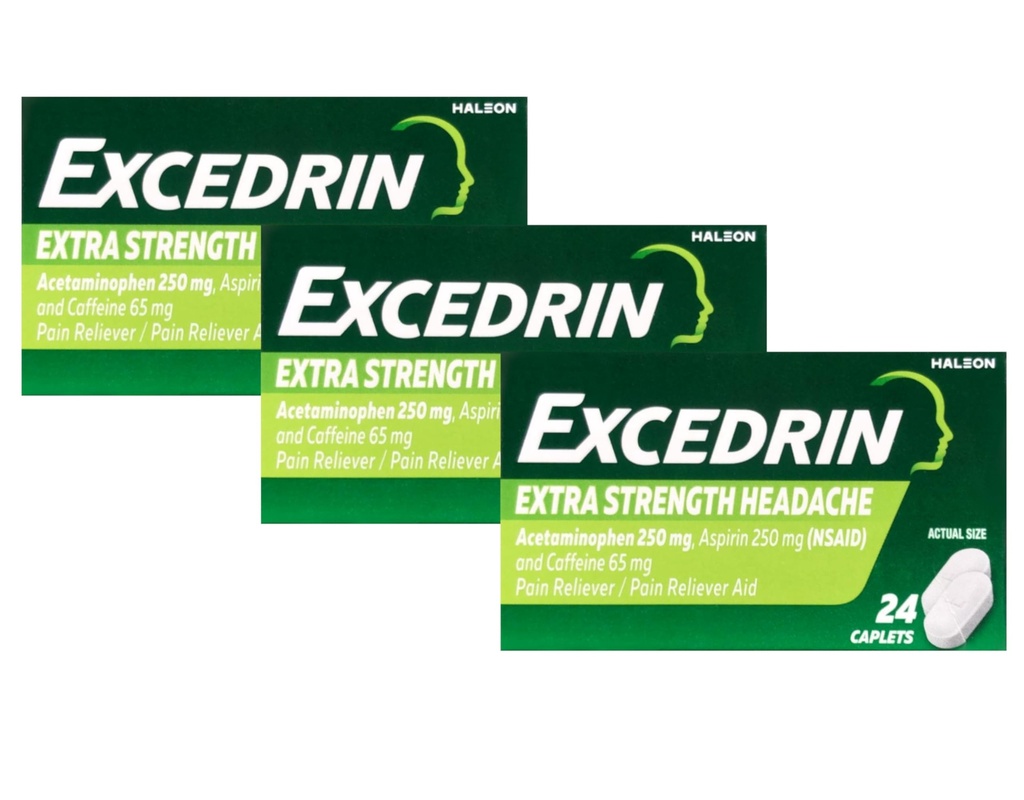 Excedrin Extra Tugevus - 24 kapslit, pakendis 3