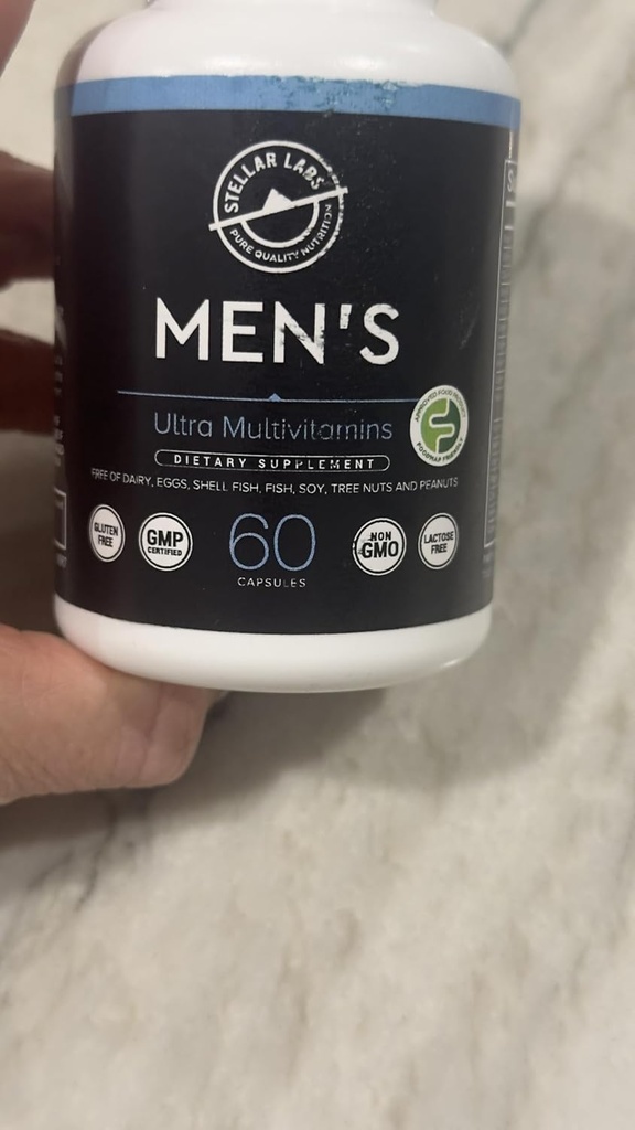 Stellar Labs Meeste Madal FODMAP Vegan Päevane multivitamiin, Ei Raud | Lihtne Tundlik Magu, Lihtne Neelata Vitamiine | Immuunsüsteemi tugi, Antioksüdantne energia Blend, Meeste tugi | IBS Sõbralikud kapslid