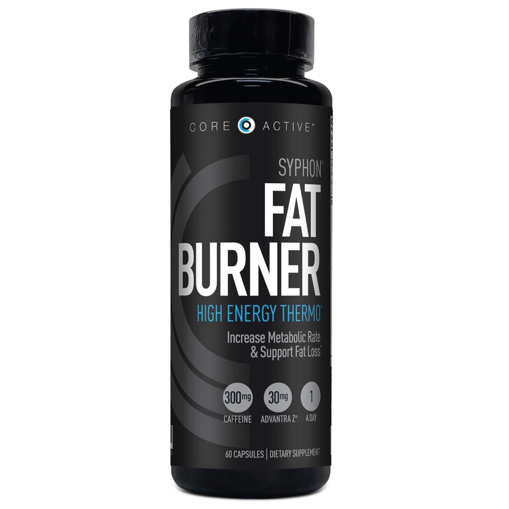Core Active Syphon Thermogenic Fat Burner meestele, Keto pillid, Advantra Z energia, fookus, isu kontrolli, suurendada ainevahetust Lihastoonuse täiendused, kaalulangus pillid naistele - 60 kapslit