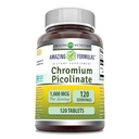 Hämmastav valem Kroom Pikolinaadi lisand | 1000 Mcg | 120 tabletti | Mitte-GMO | Gluteenivaba | Valmistatud USAs