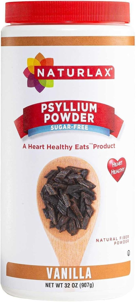 Suhkruvaba Psyllium Husk Fiber Powder, Vanilla Maitsestatud 32 oz