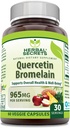 Taimsed saladused Quercetin 800 Mg Bromelain 165 Mg Supplement | 60 Veggie kapslid | Mitte-GMO | Gluteenivaba | Valmistatud USA-s