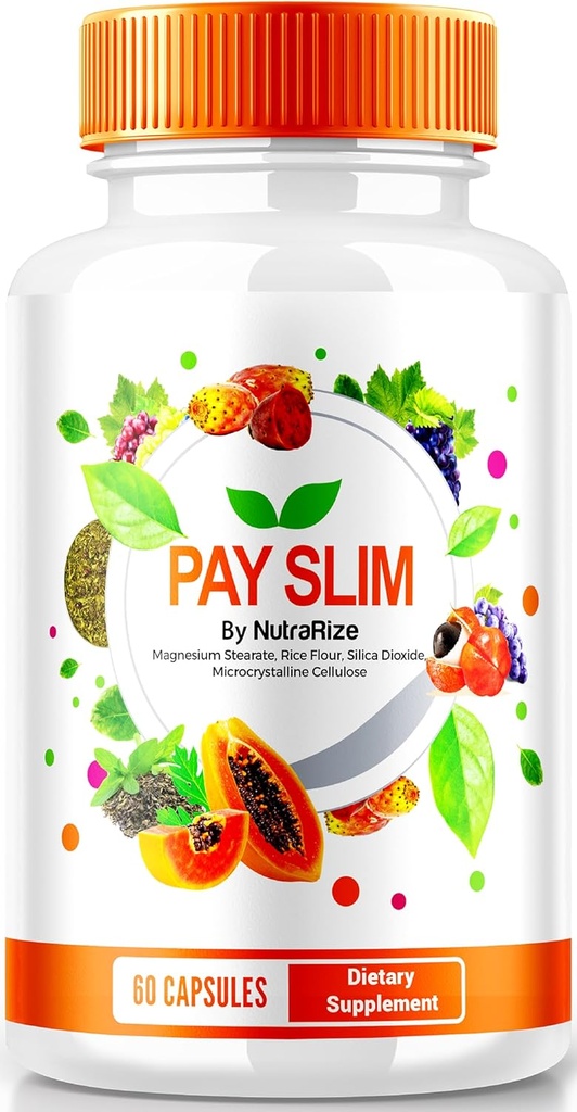 NutraRize Pay Slim kapslid, PaySlim All-Natural Supplement for Healthy Weight Loss, Premium Formula saavutada keha ja fitness eesmärgid, ametlikud ülevaated (60 kapslit)