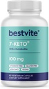 BESTVITE 7-keto 100mg DHEA (60 taimset kapslit) - Stearaadid puuduvad