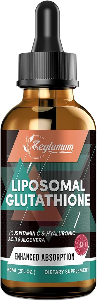 2000MG Liposomal Glutatioon Vedelad tilgad , Ultra kõrge imendumine , looduslik detoksifikatsioon , Immuunsüsteem ja naha supprot * , L- glutatioon , C- vitamiin ja hüaluroonhape , kapslid Alternatiivsed , 2. 02 OZ