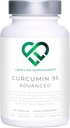 Curcumin 95 Advanced, 60 kapslit, kõrge tugevusega kurkumiin (kurkumiini aktiivne komponent) 95% kurkuminoididega + BioPerine® (must piparekstrakt), D-vitamiin, tomat ja ingveri juur, GMP Heaks kiidetud