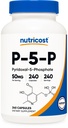 Nutrikost P5P Vitamiin B6 Lisa 50mg, 240 Kapslid (püridoksaal-5-fosfaat) - Taimetoitlane Sõbralik, Mitte-GMO, Gluteenivaba