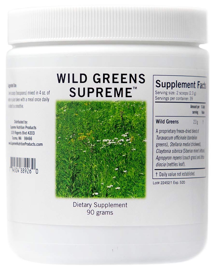 Kõrgeim toitumine Wild Greens Supreme, puhas 90 Grams Taimne kombinatsioon pulber