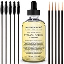 Majestic Pure Castor Õli ripsmete seerum - Apple & Argan Tüvirakkudega - ripsmete kasvu seerum pikemate paksemate ripsmete, kulmude ja juuste jaoks - Mascara Brush & Eyeliner aplikaator - 1 fl oz