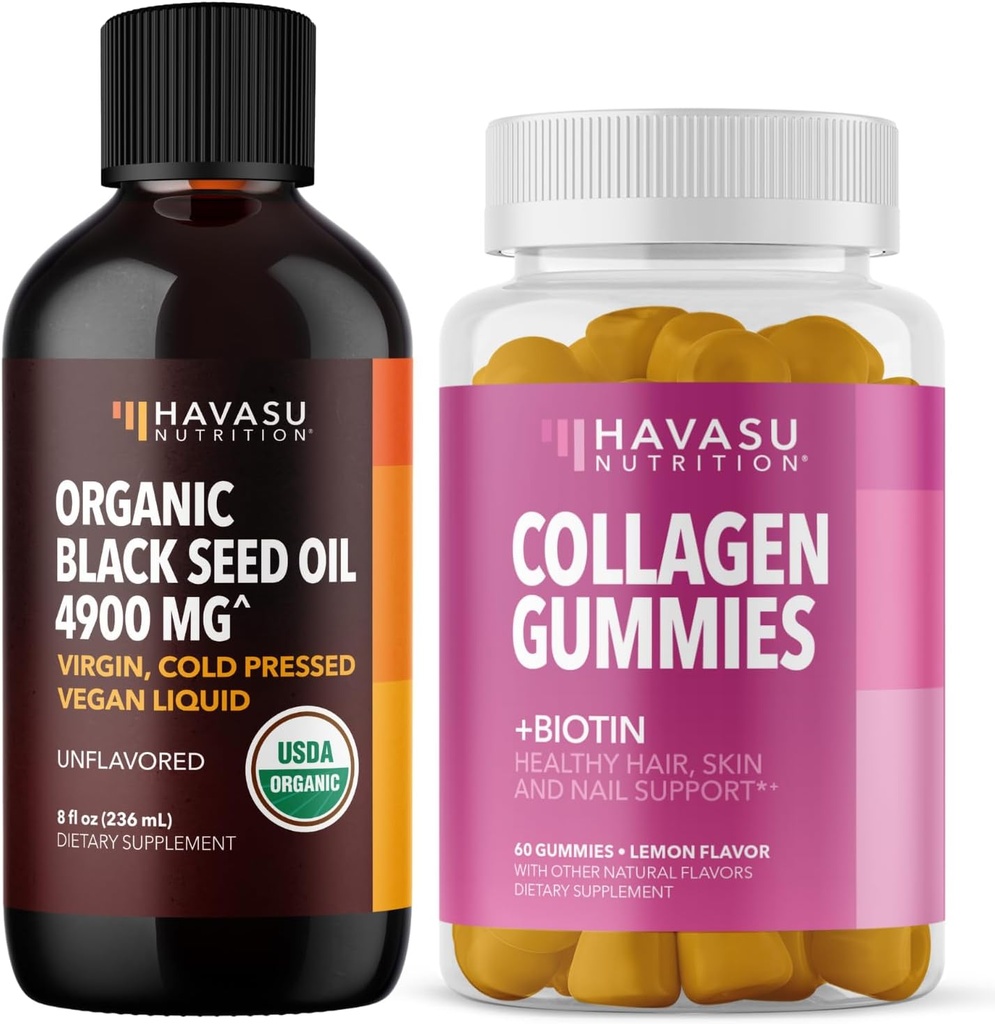 HAVASU TOITLUS Orgaaniline mustseemneõli Vedelik + kollageenkummide komplekt