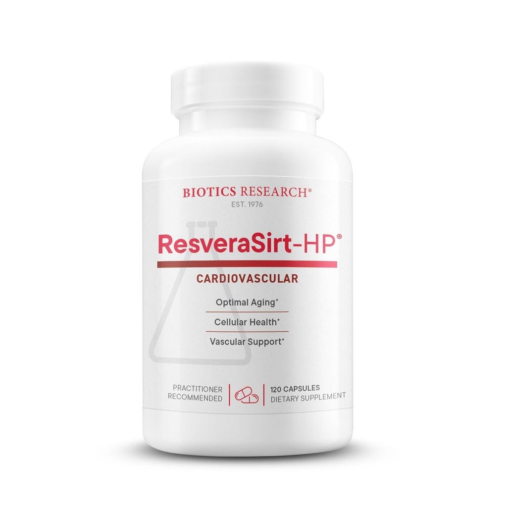 Biotics Research ResveraSirt HP Formulated by Dr. Mark Houston, Trans Resveratrol, Quercetin, Suurendada Sirtuin aktiivsust, südame-veresoonkonna tugi, Südame võimsus, Vascular Support, 120 kapslit