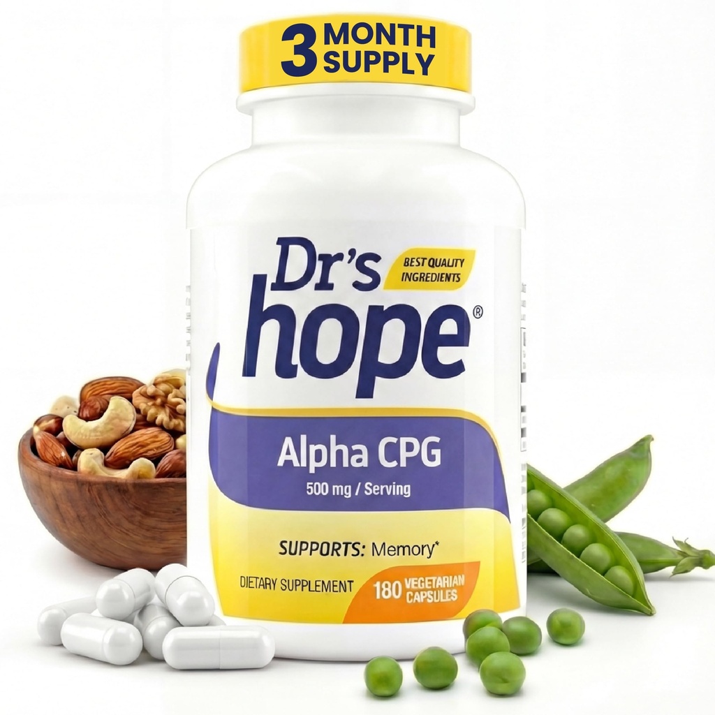 Alpha GPC 500mg, Alpha GPC täiendus - toetab mälu ja kognitiivset funktsiooni - 180 Veggie kapslit, valmistatud USA-s